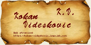 Kokan Videsković vizit kartica